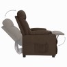 Fauteuil inclinable Marron foncé Tissu 