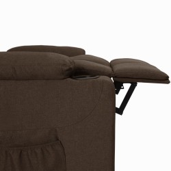 Fauteuil inclinable Marron foncé Tissu 