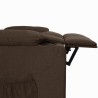 Fauteuil inclinable Marron foncé Tissu 