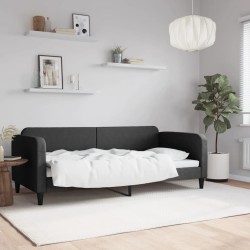 Lit de repos sans matelas noir 90x200 cm tissu 