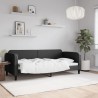 Lit de repos sans matelas noir 90x200 cm tissu 