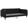 Lit de repos sans matelas noir 90x200 cm tissu 