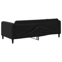 Lit de repos sans matelas noir 90x200 cm tissu 