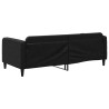 Lit de repos sans matelas noir 90x200 cm tissu 