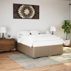 Cadre de lit sans matelas cappuccino 140x200 cm similicuir 