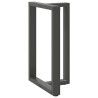 Pieds de table de bar en T, 2 pièces, anthracite, 60 x 35 x (90-91) cm, acier 