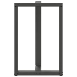 Pieds de table de bar en T, 2 pièces, anthracite, 60 x 35 x (90-91) cm, acier 