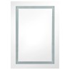 Armoire de salle de bain à miroir LED gris brillant 50x13x70 cm 