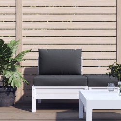 Coussins de palette lot de 2 anthracite tissu oxford 