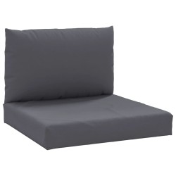 Coussins de palette lot de 2 anthracite tissu oxford 