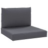 Coussins de palette lot de 2 anthracite tissu oxford 