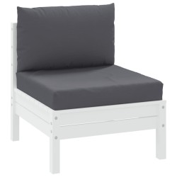 Coussins de palette lot de 2 anthracite tissu oxford 