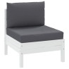 Coussins de palette lot de 2 anthracite tissu oxford 