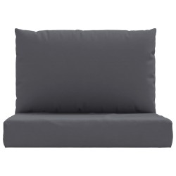 Coussins de palette lot de 2 anthracite tissu oxford 