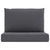 Coussins de palette lot de 2 anthracite tissu oxford 