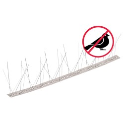 Ensemble de 20 pointes à 5 rangées contre oiseaux Inox 10 m 