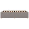 Cadre de lit sans matelas taupe 80x200 cm tissu 