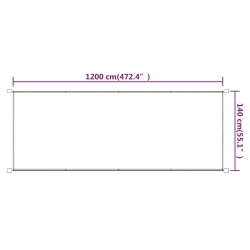 Auvent vertical Bleu 140x1200 cm Tissu oxford 
