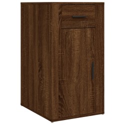 Bureau avec armoire chêne marron bois d'ingénierie 