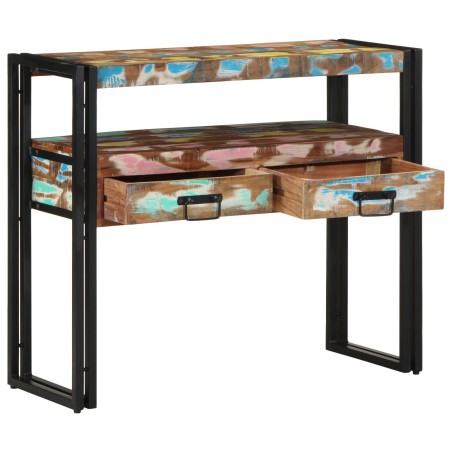 Tables d'appointMulticolores 90x33x75 cm en bois de récupération et métal 