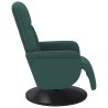 Fauteuil inclinable avec repose-pied vert foncé velours 