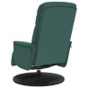 Fauteuil inclinable avec repose-pied vert foncé velours 