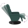Fauteuil inclinable avec repose-pied vert foncé velours 