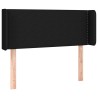 Tête de lit avec oreilles Noir 103x16x78/88 cm Tissu 