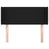 Tête de lit avec oreilles Noir 103x16x78/88 cm Tissu 