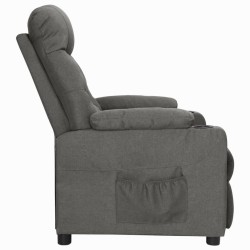 Fauteuil inclinable Gris foncé Tissu 