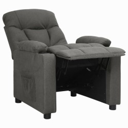 Fauteuil inclinable Gris foncé Tissu 