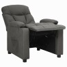 Fauteuil inclinable Gris foncé Tissu 