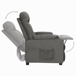 Fauteuil inclinable Gris foncé Tissu 