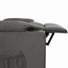 Fauteuil inclinable Gris foncé Tissu 