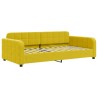 Lit de repos sans matelas jaune 90x200 cm velours 