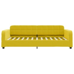 Lit de repos sans matelas jaune 90x200 cm velours 