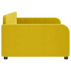 Lit de repos sans matelas jaune 90x200 cm velours 