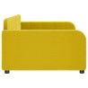 Lit de repos sans matelas jaune 90x200 cm velours 