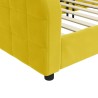 Lit de repos sans matelas jaune 90x200 cm velours 