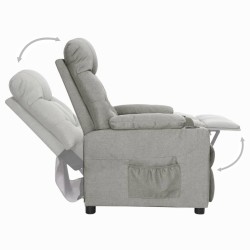 Fauteuil inclinable Gris clair Tissu 