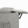 Fauteuil inclinable Gris clair Tissu 