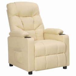 Fauteuil inclinable Crème Tissu 