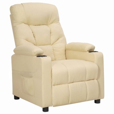 Fauteuil inclinable Crème Tissu 