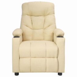 Fauteuil inclinable Crème Tissu 