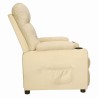 Fauteuil inclinable Crème Tissu 