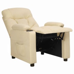 Fauteuil inclinable Crème Tissu 