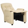 Fauteuil inclinable Crème Tissu 