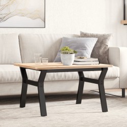 Pieds de table basse cadre en Y 70x60x43 cm acier 