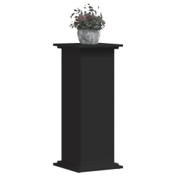 Support pour plantes noir 33x33x80 cm bois d'ingénierie 