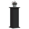 Support pour plantes noir 33x33x80 cm bois d'ingénierie 